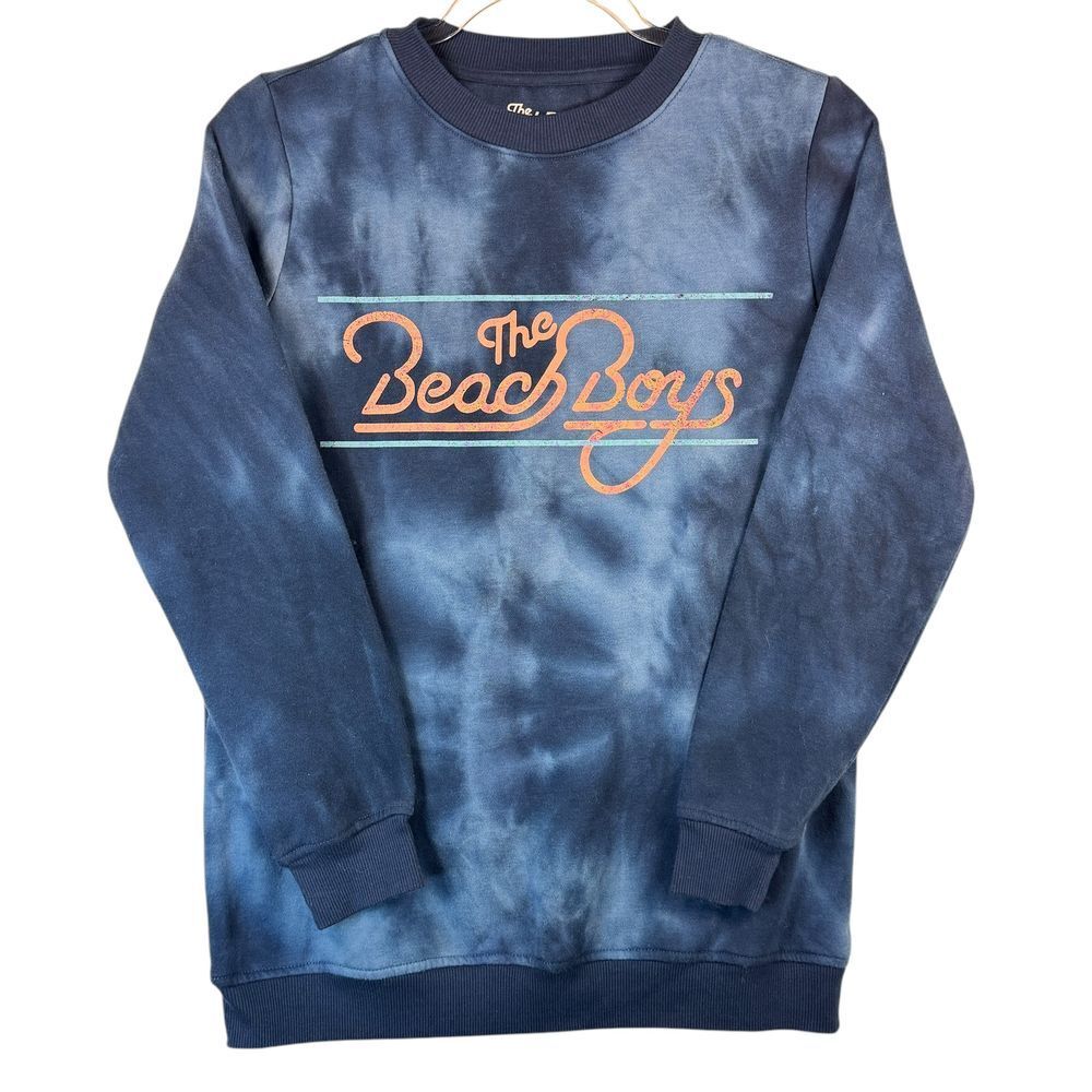 The Beach Boys Blue Tie Dye Sweatshirt Palm Tree Sunset Graphic Band‎ Merch XS